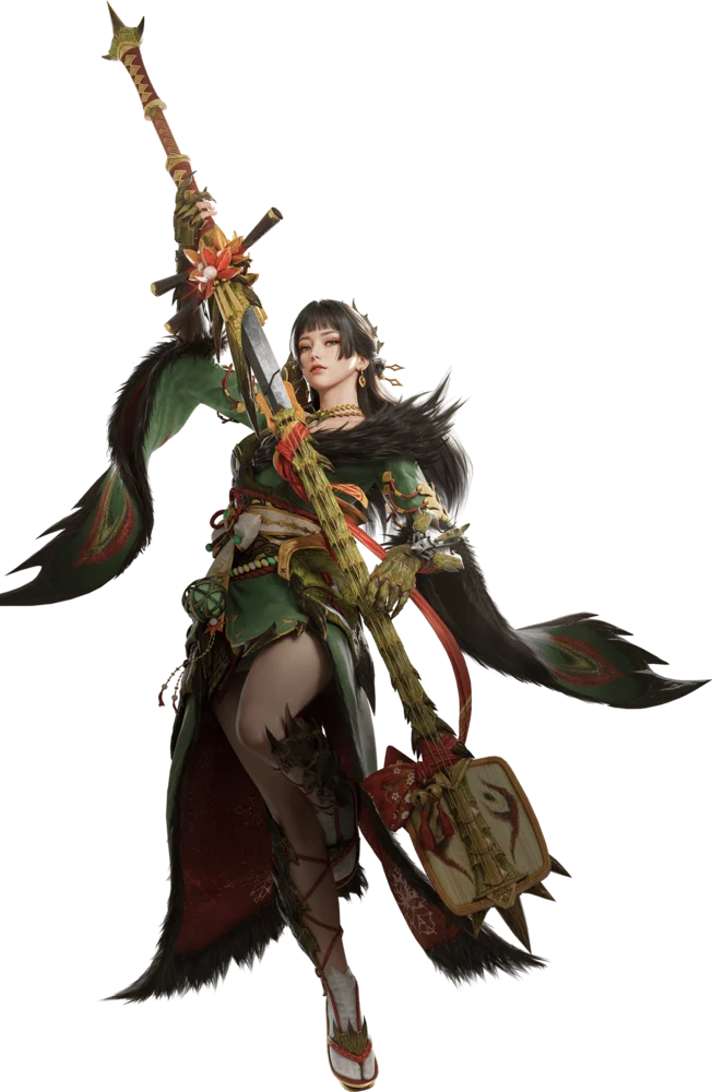 Midori, Long Sword Adventurer in Monster Hunter Outlanders