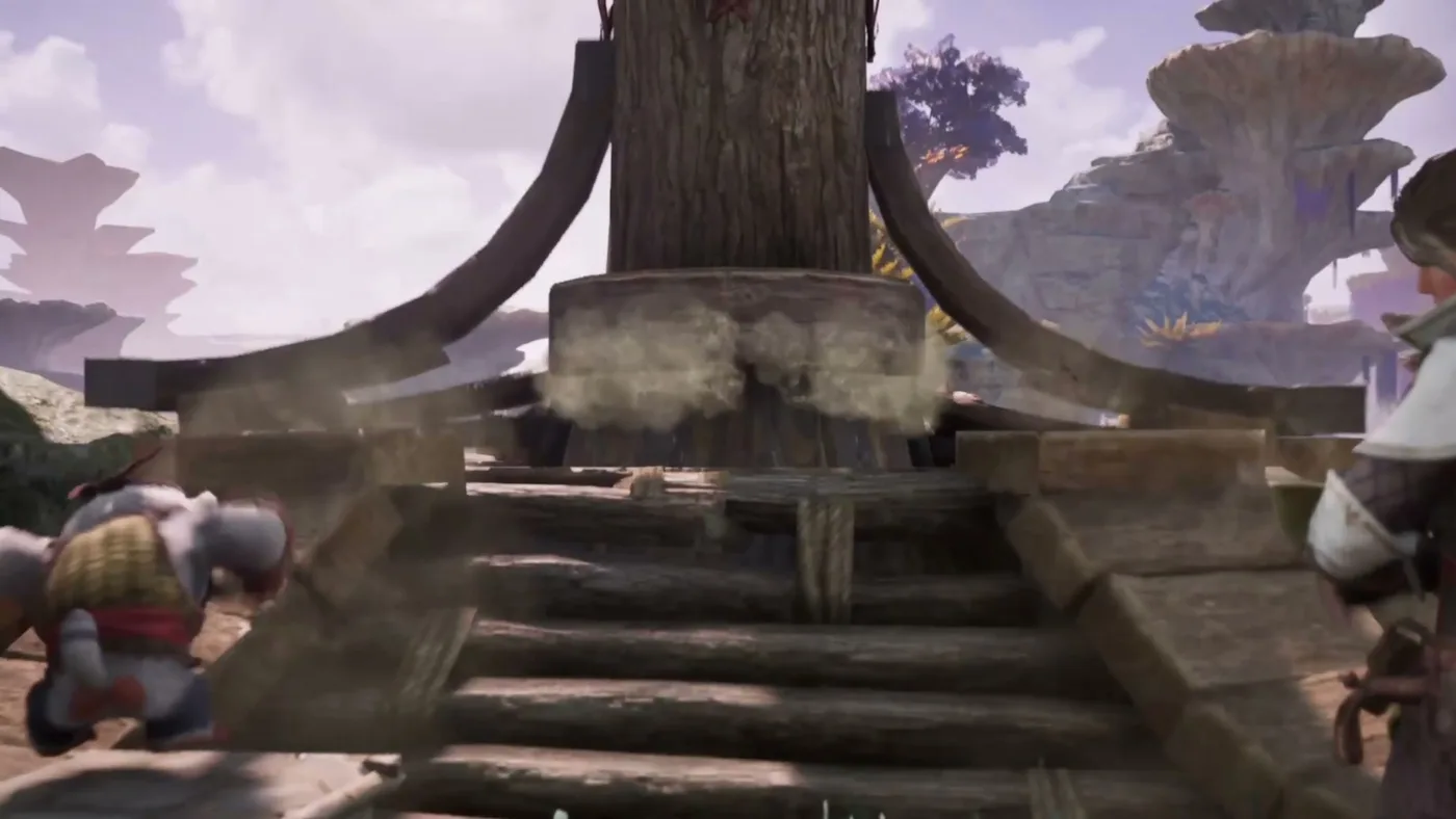 The field base in Monster Hunter Outlanders
