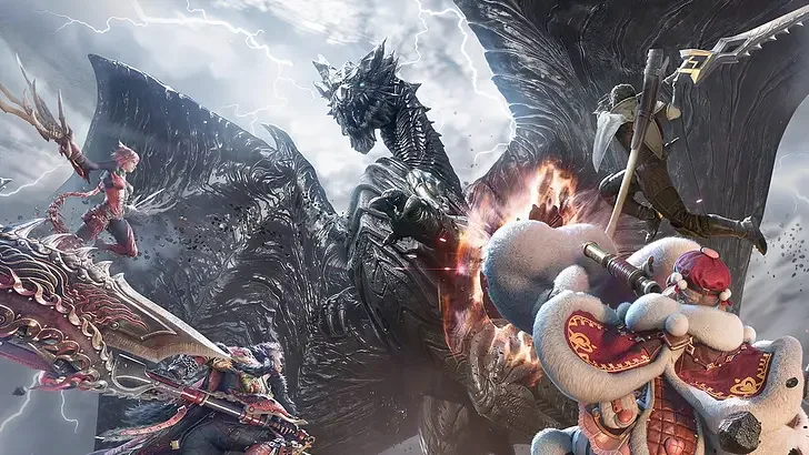 A Kushala Daora hunt in Monster Hunter Outlanders